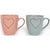 Heart Of The Home  Porcelain Large Heart Mug - Blue or Pink